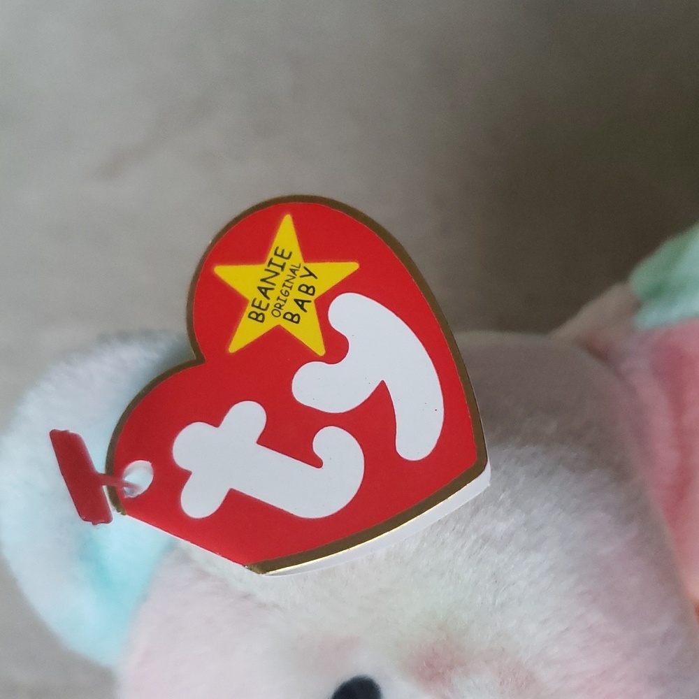 Peace ✌Tiedye Bear Ty Beanie Baby 🐻 Gift, Kids Toy, Rare Collectible, NWT - Picture 4 of 11